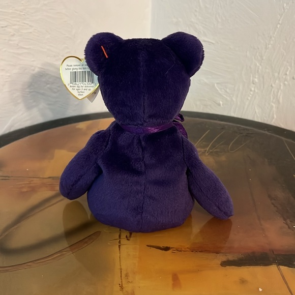 TY’s Beanie Baby Princess Bear, w/Tags, 1997, Princess Diana, Purple/White Rose - Picture 2 of 7